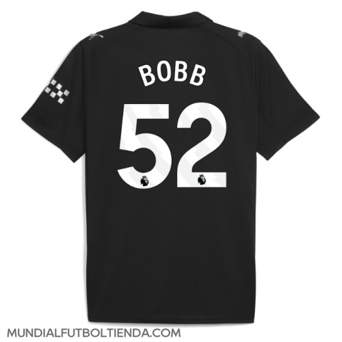 Camiseta Manchester City Oscar Bobb #52 Segunda Equipación Replica 2025-26 mangas cortas